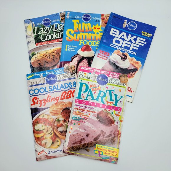 Pillsbury Cookbooks Lot Of 5 1988 1993 Bake-Off BBQ Party Summer Recipe Cooking - Picture 2 of 16